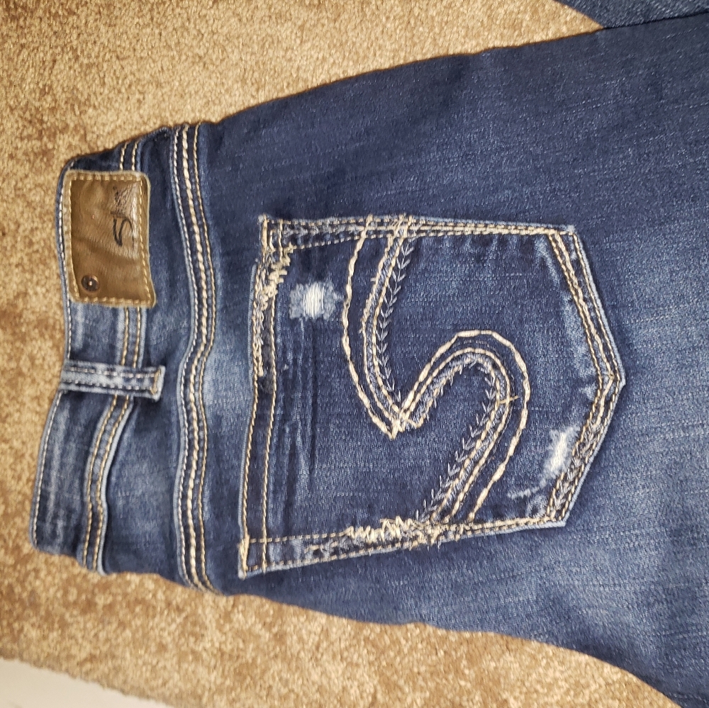 Silver Skinny Jeans
